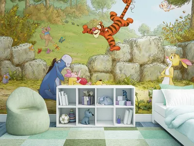 Produktbild von Fototapete - Winnie Pooh Ballooning - Größe 368 x 254 cm