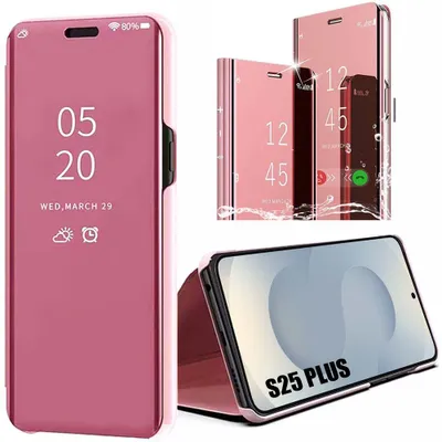 Image de Coque Intégrale pour Samsung Galaxy S25 Plus, Protection Avant et Arrière Clear View Rose