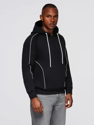 Produktbild von Ombre Clothing Herren-Kapuzenpullover mit Kapuze Scarame schwarz S