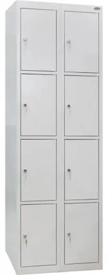 Zdjęcie produktu dla Szafa szatniowa metalowa W180xS60xG50cm, Socjalna-BHP-Pracownicza-Szkolna-Do szatni-8 Komorowa-Skrytkowa-Szara| UHL-MASH SO-300/2-8