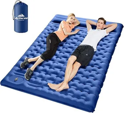 Produktbild von Famanu Schlafmatte für 2 Personen, 200 x 140 cm, mit integrierter Pumpe, blau