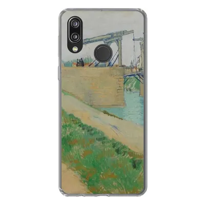 Produktbild von MuchoWow® Handyhülle Schutzhülle Hülle für Huawei P20 Lite (2020) Die Brücke von Langlois - Vincent van Gogh Silikon Softcase Handy Hülle - Kartenhalter