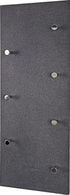 Produktbild von HAKU Wandgarderobe chrom, granitoptik - MDF, Metall, B/H/T: 80x30x6 cm