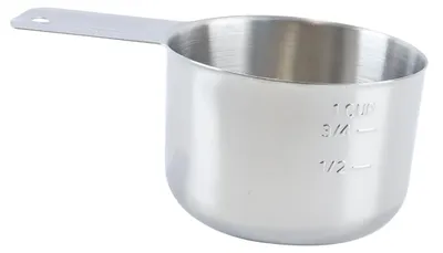 Messbecher 240 ml Edelstahl 304 – 1 Tasse für Kochen & Backen