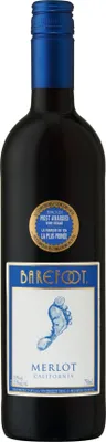 Obrázek produktu pro Barefoot Merlot ovocné polosuché červené víno z Kalifornie 750ml