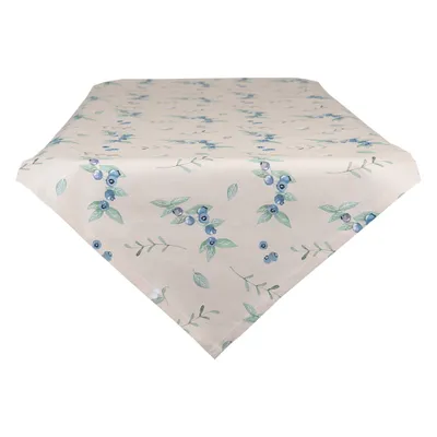 Produktbild von Clayre & Eef Tischläufer 50x160 cm Beige Blau Baumwolle Herbst Waldtiere