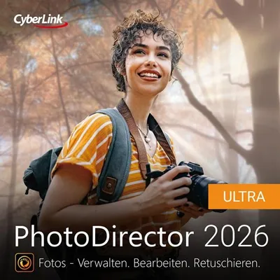 A woman holding a camera in a natural outdoor setting.