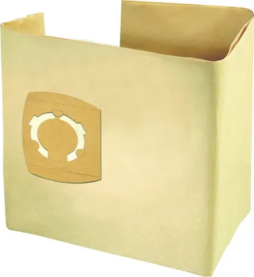 A single vacuum cleaner bag is shown against a white background.