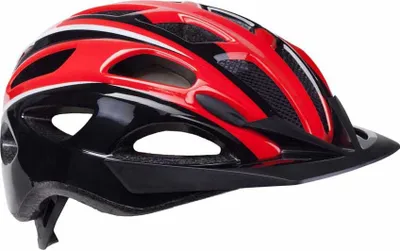 Produktbild von Helm S-291 Rot Größe 58-61 cm mit integriertem Rücklicht und Insektenschutznetz