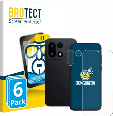 Produktbild von 6x Für OnePlus 15 (Display+Kamera) Schutzfolie BROTECT Displayschutz Display Schutz Folie Klar Transparent