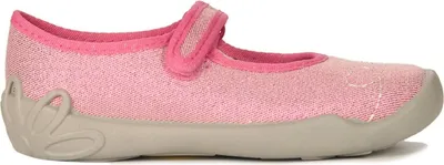 Produktbild von Rosa Mädchenschuhe mit Klettverschluss, rutschfester 2 cm Sohle