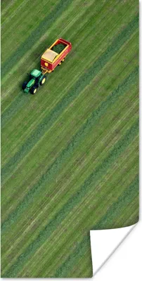 Produktbild von MuchoWow® Poster Zugmaschine - Anhänger - Grün 20x40 cm - Plakat - Foto