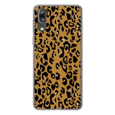 Produktbild von MuchoWow® Handyhülle Schutzhülle Hülle für Huawei P20 Pantherdruck - Gelb - Gold Silikon Softcase Handy Hülle - Hardcover
