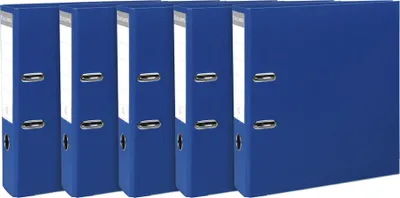 Image de EXACOMPTA Classeur PP Premium A4 80 mm bleu foncé pack de 5
