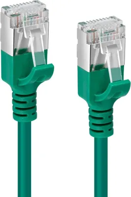 Image de Microconnect V-FTP6A10G-SLIM Netzwerkkabel Grün 10 m Cat6a U/FTP (STP) (V-FTP6A10G-SLIM)