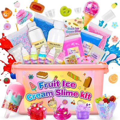 Produktbild von Schleim selber machen – Geschenk für Mädchen im Alter von 6 bis 12 Jahren – Fruchtschleim-Set für Mädchen im Alter von 6 bis 12 Jahren – Geschenkideen