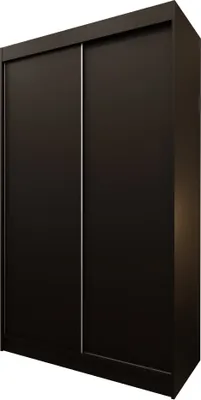 Produktbild von Masseno Schiebetürenschrank SOFIA 120 cm Kleiderschrank Schlafzimmer Schrank 2-türig Schwarz
