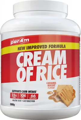 Produktbild von Per4m Cream of Rice (2000g) Caramel Biscuit - Funktionelle Lebensmittel - Superfoods
