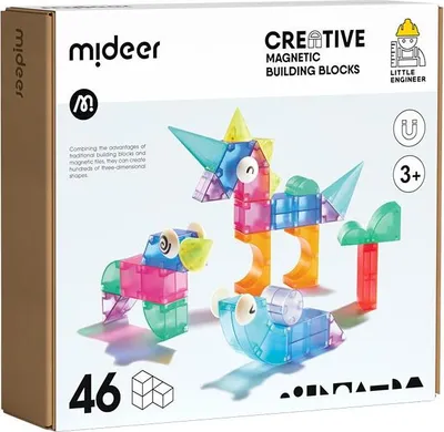 Obrázok produktu pre Mideer Detská magnetická stavebnica kocky 46ks