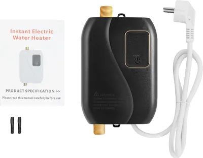 Produktbild von Elektrischer Wasserheizer, kompaktes Design, sofortige Warmwasserversorgung, schwarz