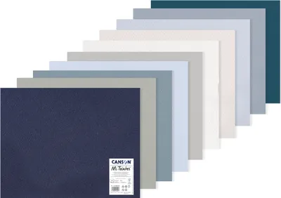 Productafbeelding van CANSON tekenpapier Mi-Teintes, formaat 500 x 650 mm, assorti, 10 koele kleurtinten