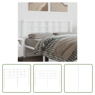 Produktbild von The Living Store Kopfteil Metall Weiß 135 cm