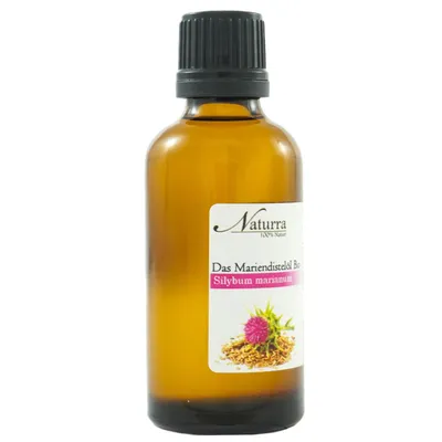 Bio Mariendistelöl 50ml kaltgepresst unraffiniert nativ vegan Hautöl Naturkosmetik