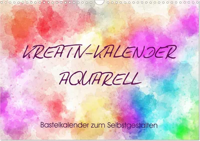 Produktbild von Kreativ-Kalender Aquarell. Bastelkalender zum Selbstgestalten (Wandkalender 2025 DIN A3 quer), CALVENDO Monatskalender