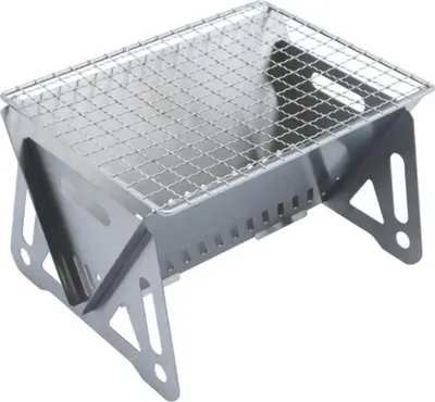 Produktbild von Tragbarer Klappgrill aus Edelstahl für Camping und Picknicks – Faltbarer Outdoor-Grill, 397 g - PORTOGRILL