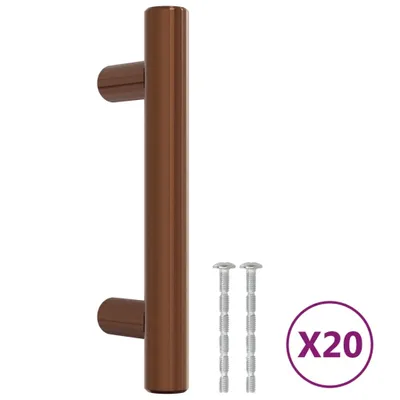 Obrázok produktu pre Rukoväte na skrinku 20 ks bronzové 64 mm nehrdzavejúca oceľ