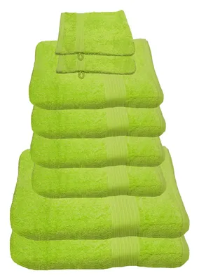 Produktbild von Julie Julsen Handtuch Set Limette,Set:8 tlg. 2 Bade- 4 Handtücher + gratis 2 Waschhand..