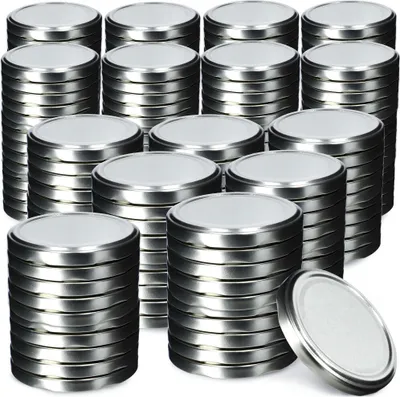 Obrázek produktu pro Sada kovových zavařovacích víček KADAX "Virbo", se 6 nacvakávacími zuby, stříbrná, 82 mm, 200 kusů