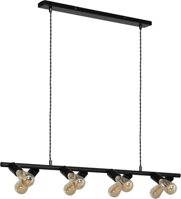 Zdjęcie produktu dla Lampa wisząca Retro czarna 8xE27x40W metal wym:114x108x19cm IP20 Abruzzo