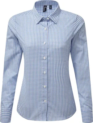 Immagine prodotto di Premier - Camicia "Maxton" da donna a manica lunga RW9633 (L) (Marina chiaro/Bianco)
