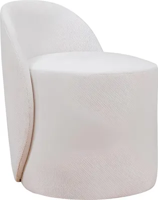 Produktbild von Stilvoller Weißer Hocker Polsterhocker Designer Beistellhocker