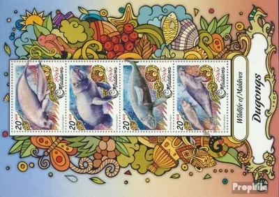 Produktbild von Briefmarken Malediven 2017 Mi 6783-6786 Kleinbogen (kompl. Ausg.) postfrisch Dugongs