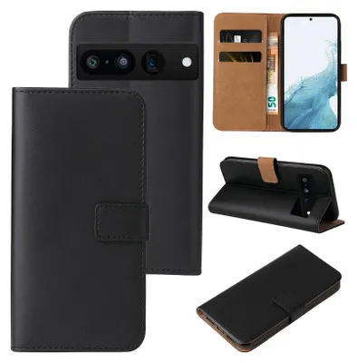 Produktbild von Handy Hülle für Google Pixel 7 Pro Klapphülle Bookcase Flip Cover Handy Tasche Etui Farbe: Schwarz