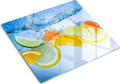 Obrázok produktu pre Sklenená ochranná doska – Kryt varnej dosky – Kryt na indukčnú dosku – 60x52 cm – Rýchle čistenie – Tvrdené sklo – Citrusová voda