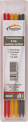 Produktbild von Farbminenset 6 tlg farblich sortiert gelb, rot, grau