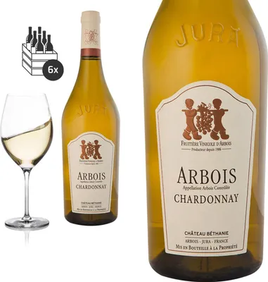 Produktbild von 6er Karton 2022 Arbois Chardonnay aus dem Jura von Château Béthanie - Weißwein