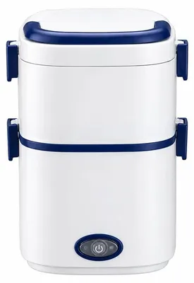 Produktbild von Elektrische Mini-Lunchbox, 1,2 l, 200 W, bis 100 °C, zum Erhitzen und Dämpfen von Reis