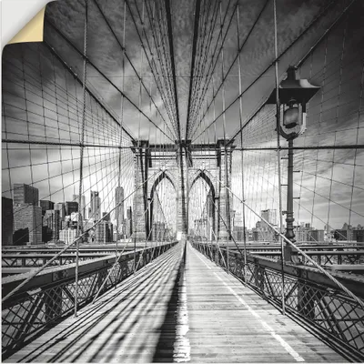 Produktbild von ARTland Wandbild, selbstklebend New York City Brooklyn Bridge I Größe: 30x30 cm