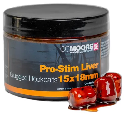 Produktbild von CC Moore Pro-Stim Liver Glugged Hookbaits 15X18mm - 116g Boilies