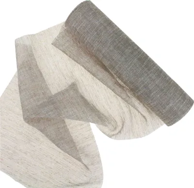 Produktbild von 4m Dekostoff Leinenoptik B30cm Tischläufer Tischband Leinen Deko Stoff Stoffband, Farbe:natur