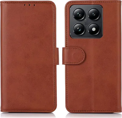 Produktbild von Mobigear Wallet  Xiaomi 14T Hülle Klapphülle Geldbörse - Braun