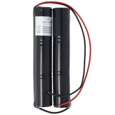 Produktbild von Notleuchtenakku NiMH 7,2V 1800mAh 2x L1x3 Sub-C mit 200mm Kabel