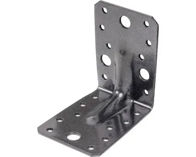 Produktbild von Alberts DURAVIS® Schwerl-Winkelverbinder mit Sicke, schwarzdiamant 90 x 90 x 65 mm