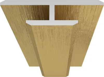 Image de Profilé de jonction en Aluminium Finition Or Brossé pour Panneaux Muraux - 20x5x2100 mm