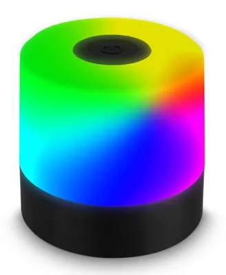 Image de B.K.Licht Mini lampe de table LED RGBW sans fil IP44, tactile, sans fil, batterie, protection contre les éclaboussures, mini, noir, Ø7 x 7 cm