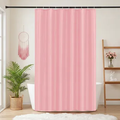 Image de Rideau de douche - Textile polyester - Rideau de douche - Anti-moisissure pour salle de bain - Rideau pour baignoire - Douche - En tissu - Imperméable - Lavable